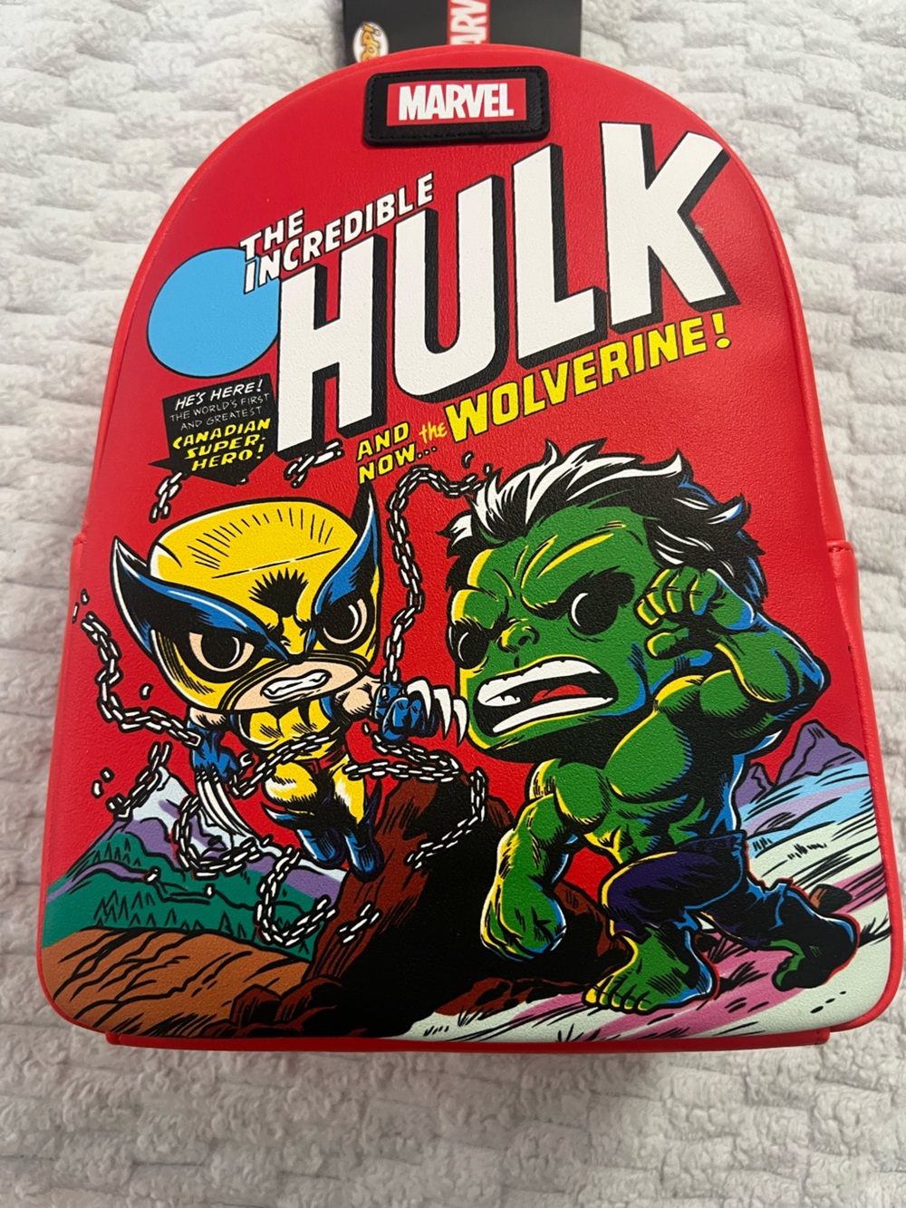 Funko Kids One-Piece Red with Green Hulk and Yellow Wolverine Comic Art